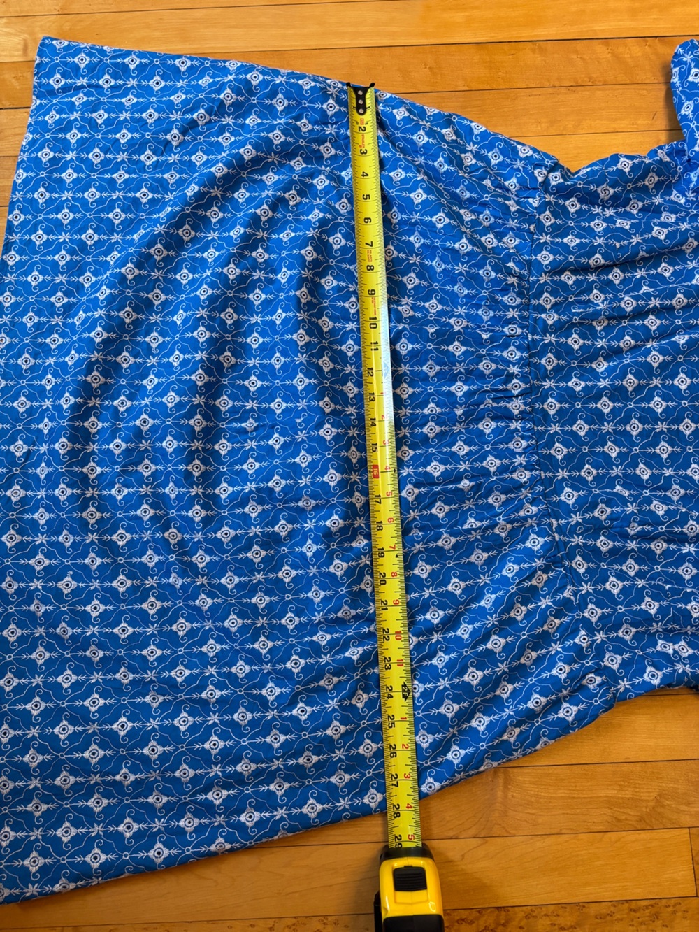 Like New RHODE Blue Embroidered Eyelet Babydoll Mini Dress | Women’s Plus XXL - Picture 11 of 16